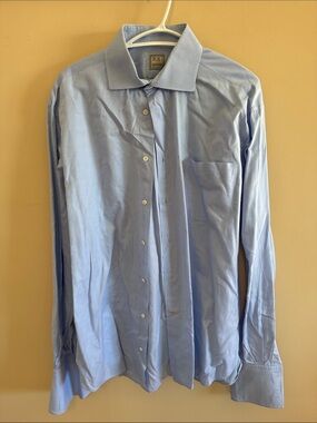 Ike Behar Light Blue Men's Dress Shirt - Spread Collar